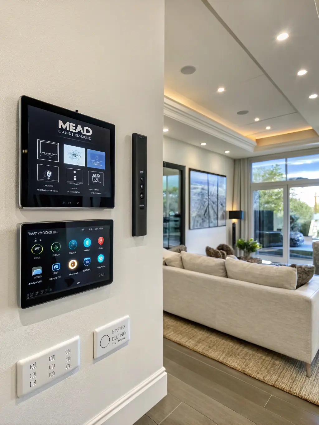 A newly installed smart home electrical system, showcasing modern technology and energy efficiency.